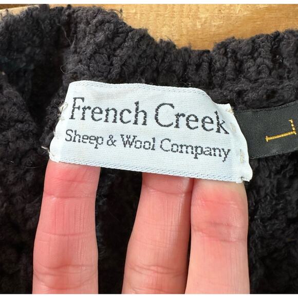 French Creek Midi Sweater Dress Size Large Women’s Black Cotton - Picture 3 of 9